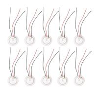 35mm Buzzer Piezoelettrico Argento in Acciaio 10 Pezzi, con Cavo | Elemento Acustico senza Contatto, per Prodotti Elettronici e Elettrici, Sottile e Leggero, Sensibile alla Voce Colore Casuale