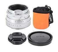 35mm F1.6 Lens Mirrorless Camera Lens M4/3 Mount per GH1, GH2, GH3, GH4, per Olympus E-M5, E-M5II, E-M10, E-M10II, E-M10III(argento)