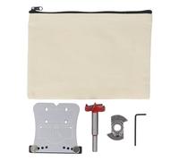 35mm Hinge Punch Locator, Hinge Boring Jig with 4 Adjustable Hole Spacings, Aluminum Alloy Drilling Guide for Cabinet Door Hinges with Scale and Drill Bit for DIY and Professional (Cerniera d'argento)