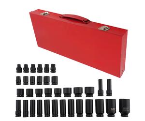 35pcs 1/2 inch Deep Impact Socket Tool Set Drive Strumento Presa di impatto Kit