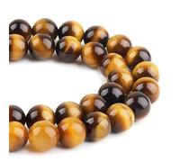 35pcs 10mm naturale giallo occhio di tigre perline rotonde sfuse pietre preziose perline per la creazione di gioielli filo 35 pollici