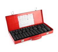 35Pcs Set di manicotti a bussola per bit esagonale con impatto profondo metrico per cricchetto 1/2 pollice con punta a 6 punte