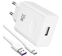 35W Caricatore e 5A Cavo USB C 1m per Honor 400/200 Lite 200 Magic6 Lite 400/200 Smart,Spina Adattatore di Caricabatterie Mobile e Ricarica Rapida da Cavo per Honor X7d X6c X7c X8c X6b X7b Pad X9a