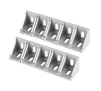 35x35mm Aluminum Alloy Corner Brackets 10 - Pack | Sturdy L Shape Angle Brace for Furniture/Doors/Window Frames | 1.37x1.37x1.1 Inch Right Angle Fastener with Oval Mounting