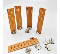 36-110*20MM 3/6 Set Stoppini di Legno di Grandi Dimensioni Rotondi Vuoti per La Produzione di Candele con Supporto per Stoppino in Metallo Stoppini di Candela di Soia Senza Fumo Fai da Te Crackle Stop
