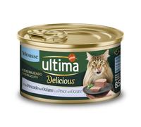 36 + 12 gratis! 48 x 85 g Ultima Delicious Mousse Sterilized - 48 x 85 g Delicious Mousse Sterilized Pesce di mare