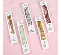 36/18/12/6 pezzi - Candele per torta di compleanno, decorazioni per torta, candele a spirale, candele curve, candele dorate, candele argentate, candele attorcigliate, candele ad arco, adatte per compl