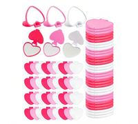 36/18/9/3 pezzi Specchio da trucco pieghevole a forma di cuore (bianco/rosa/bordeaux), specchio compatto mini per ritocchi di trucco; decorazione nuziale, bomboniera festa della mamma, regalo per gli 
