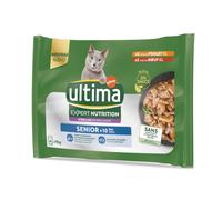 36 + 8 gratis! 44 x 70 g Ultima Cat Expert Nutrition - Senior Pollo & Manzo