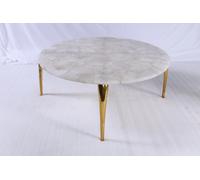 36 " Bianco Quarzo Rotondo Table Top / Quarzo Centro Arredo Casa
