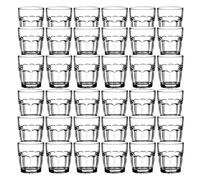 36 Bicchieri Rock Bar Juice 20 cl in Vetro Temperato trasparenti Impilabili