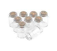 36 bottigliette di vetro vuote trasparenti da 15 ml, bottigliette per messaggi, bottigliette dei desideri,