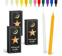 36 Candele Affusolate, 1,2 x 10 cm Paraffina Colorate, Candele Decorative per La Casa (16CM)