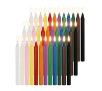 36 candele colorate, piccole candele, candele a bastoncino, candele a punta, altezza 16 cm, diametro 1,2 cm, candele colorate, candele rituali, decorazione da tavolo, banchetto, matrimonio