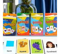 36 Carte cognitive per il vocabolario inglese nella prima infanzia per neonati e bambini piccoli, flashcard per parole ad alta frequenza per asilo nido, materiale per scuola domestica, giochi per bamb
