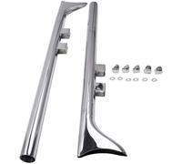 36" Chrome Fishtail Exhaust Slip for Harley Road King Electraglide Silver 1-7/8"
