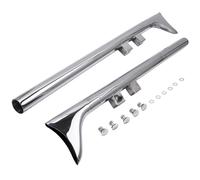 36" Chrome Fishtail Exhaust Slip for Harley Road King Electraglide Silver 1-7/8"