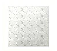 36 cuscinetti elastici trasparenti autoadesivi, 20 mm x 2 mm, cuscinetti rotondi in gomma come cuscinetti antiscivolo per mobili, ante e pannelli in vetro, tamponi protettivi per una chiusura