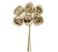 36 FIORI artificiali per BOMBONIERA 3.5 cm colore ORO 1CUV