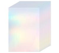 36 Fogli Adesivo in Carta Olografica con Sovrapposizioni Olografiche Trasparenti A4 Adesivi in Vinile Autoadesivi con Motivi Gem Individuare Arcobaleno Stella (11,7 x 8,3 Pollici) (Colorato)