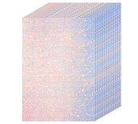 36 Fogli Adesivo in Carta Olografica con Sovrapposizioni Olografiche Trasparenti A4 Adesivi in Vinile Autoadesivi con Motivi Gem Individuare Arcobaleno Stella (11,7 x 8,3 Pollici) (Stella)