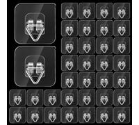 36 ganci autoadesivi, 5,7 x 5,7 cm, per cornici, piatti decorativi | Gancio per quadri da incollare senza forare, piccolo quadrato, per foto, poster, specchi, cartone, puzzle
