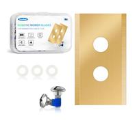 36 lame compatibili con Mammotion Luba e YUKA tutte le serie, robuste lame di ricambio per robot tosaerba in titanio, con rondelle in plastica