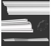 36 Metri Profilo Decorativo LX-110 NMC Polistirolo Cornice 80x80 MM + 5 Colla