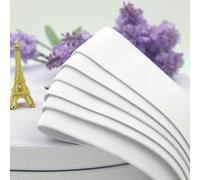 36 metri/rotolo 15 mm/20 mm/25 mm/30 mm/35 mm/40 mm/45 mm/50 mm bianco nero nylon elastici più alti indumenti pantaloni accessori da cucito-BIANCO-40 mm-36 metri