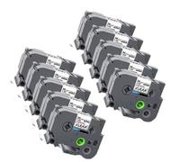 36 mm 10pk Tze161 nastro di etichetta laminata compatibile con il nastro di stampante Tze 161 Works con Tze Clear Tape Labeller