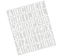 36 modelli di lettere e numeri per bambini, stencil da disegno per segni in legno, pittura, scrapbooking, diario, album fotografico, arte da parete, stencil lavabili in PET con lettere e numeri