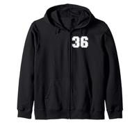 36 Numero Trentasei Team Sports Graphic Varsity Matching Felpa con Cappuccio