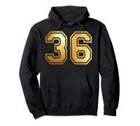 36 Numero Trentasei Team Sports Graphic Varsity Matching Felpa con Cappuccio