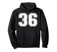 36 Numero Trentasei Team Sports Graphic Varsity Matching Felpa con Cappuccio