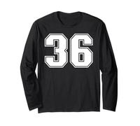 36 Numero Trentasei Team Sports Graphic Varsity Matching Maglia a Manica
