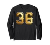 36 Numero Trentasei Team Sports Graphic Varsity Matching Maglia a Manica