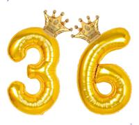 36 palloncini con numeri da 101,6 cm, palloncini dorati per 36° compleanno, decorazioni per uomini e donne, giganti in lamina di Mylar 36 palloncini di compleanno