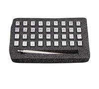 36 Pcs Lettera di Alfabeto e Numero di Stamper Set, Strumenti per Timbri di Cuoio, Pugno in Acciaio a Manico Senza Slip per Cuoio per la Pelle Fai-da-te con Lettere A-Z 26 e 0-9