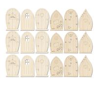 36 Pcs Mini Ritagli Per Porte Legno Decorativo Di Forma Non Finita