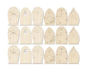 36 Pcs Mini Ritagli Per Porte Legno Decorativo Di Forma Non Finita