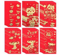 36 Pcs Pacchetto Rosso Buste Di Denaro Fortunate Per Il Capodanno Cinese