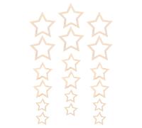 36 Pcs Star Shaped Dream Catcher Rings Wooden Stars Embellishments