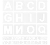 36 Pcs Stencil Riutilizzabili Di Lettere Inglesi Plastica Alfabeti