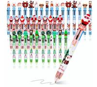 36 penne a sfera natalizie, 12 in 1, multicolore, retrattili, 16 cm, albero di Natale, pupazzo di neve, renna, Babbo Natale, penne a sfera per riempire scatole di Natale, bomboniere (12 stili)