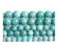 36 perline di amazzonite naturale blu, 10 mm, per la creazione di gioielli, perline sfuse rotonde AAA, perline di pietra di guarigione energetica, per braccialetti e collane fai da te, 38,1 cm