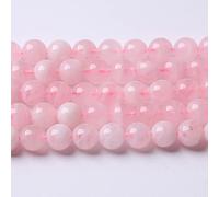 36 perline di quarzo rosa naturale del Madagascar, 10 mm A+, cristallo energetico, potere curativo, gemma (quarzo rosa di Madagascar, 10 mm)