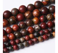 36 perline rotonde in diaspro Picasso naturale da 10 mm per la creazione di gioielli e bracciali, 38 cm