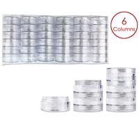 36 Pezzi 10G/10ML Acrilico Impilabile Tondi Trasparenti Container Barattolo Con