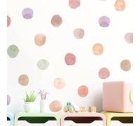 36 Pezzi Adesivi Murali Bambini Boho a Pois, Cerchi Autoadesivi per Parete, Decorazione per Cameretta dei Bambini e Asilo Nido, Set Multicolore per Ragazze