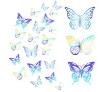 36 Pezzi Adesivi Murali Farfalle Argento 3D Specchio a Farfalla Adesivi Murali Tridimensionali Rimovibile Fai dante Adesivi Murali Decorazione da Muro per Casa Hotel Salotto Camera da Letto Cucina
